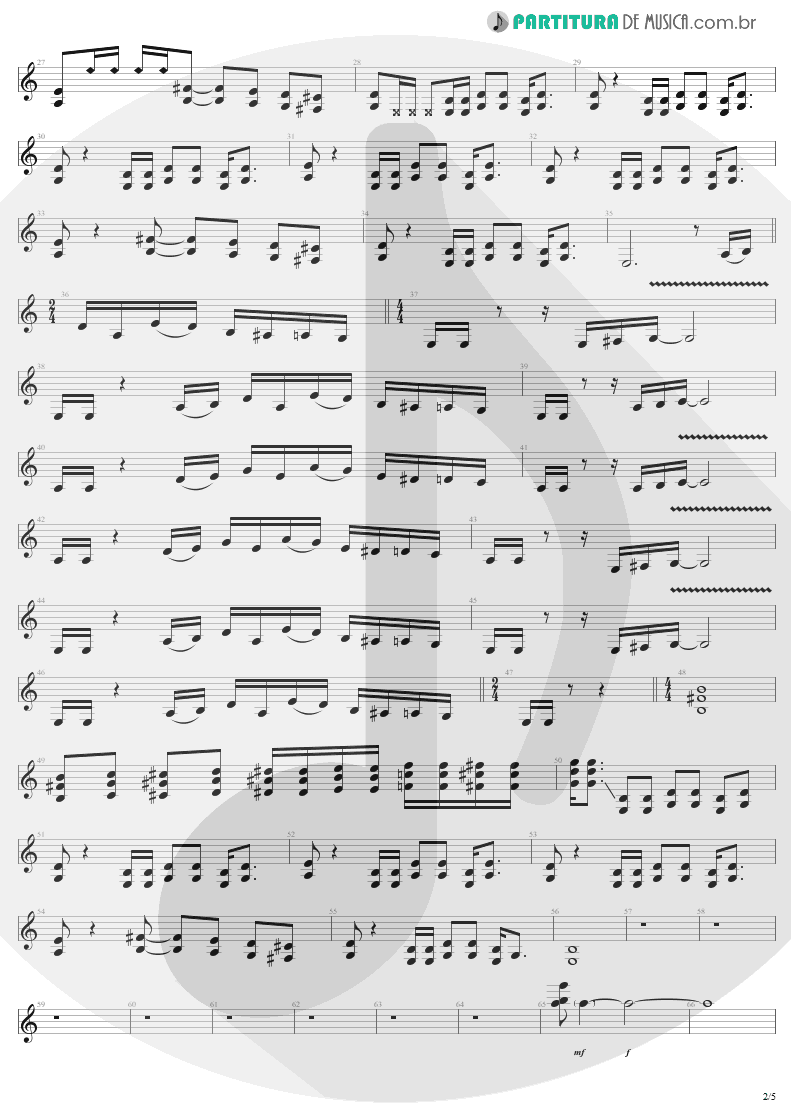 Partitura de musica de Guitarra Elétrica - Train Kept A Rollin' | Aerosmith | Get Your Wings 1974 - pag 2