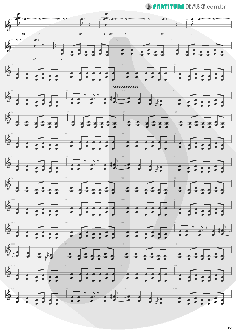 Partitura de musica de Guitarra Elétrica - Train Kept A Rollin' | Aerosmith | Get Your Wings 1974 - pag 3