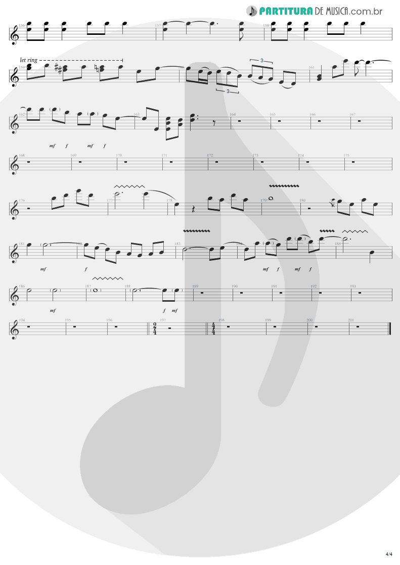 Partitura de musica de Guitarra Elétrica - Train Kept A Rollin' | Aerosmith | Get Your Wings 1974 - pag 4