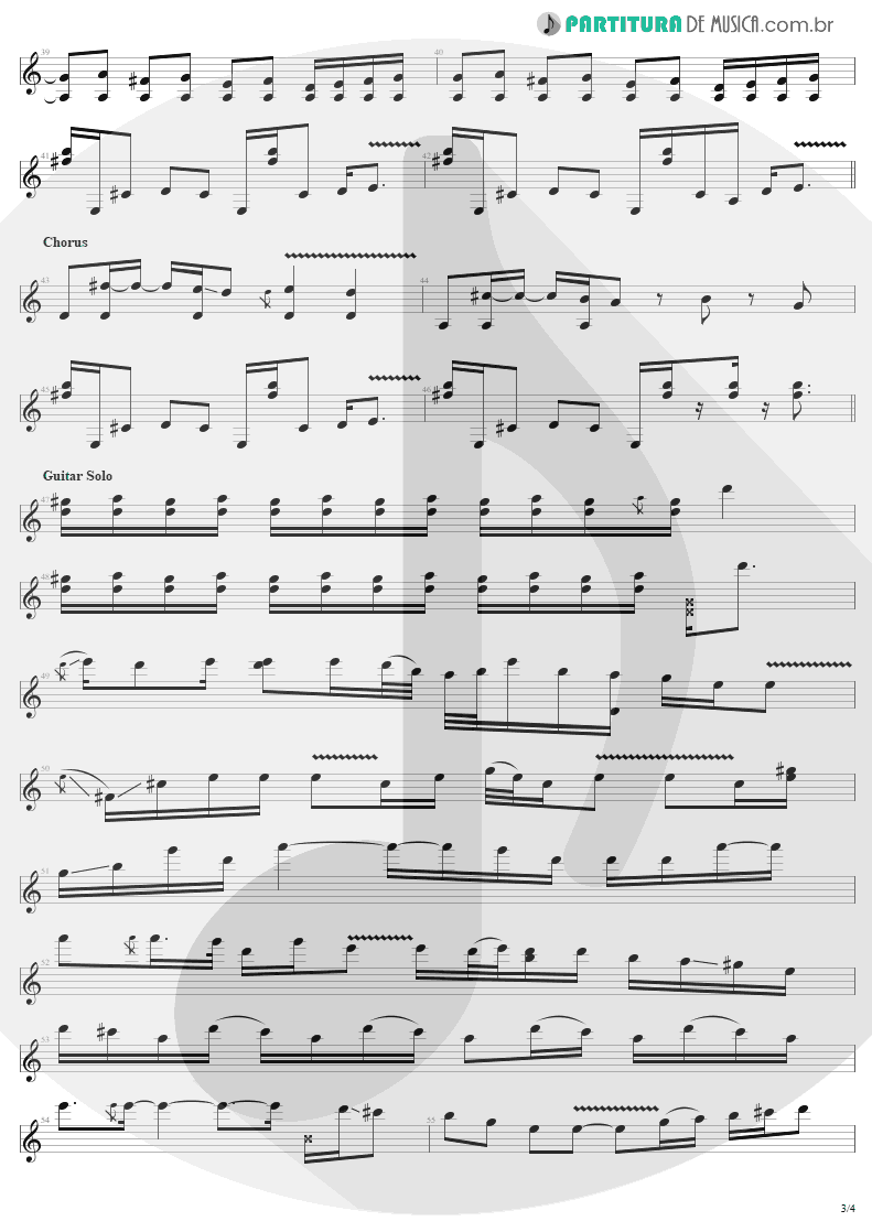 Partitura de musica de Guitarra Elétrica - Last Child | Aerosmith | Rocks 1976 - pag 3