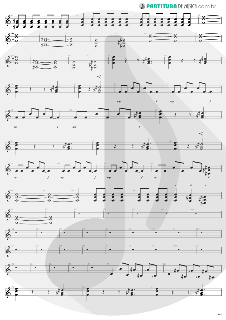 Partitura de musica de Guitarra Elétrica - Kings and Queens | Aerosmith | Draw the Line 1977 - pag 2