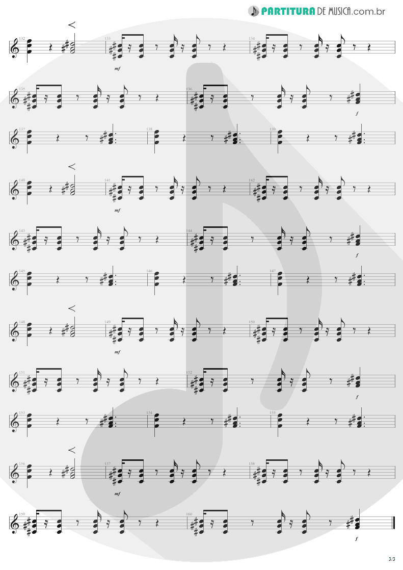 Partitura de musica de Guitarra Elétrica - Kings and Queens | Aerosmith | Draw the Line 1977 - pag 3