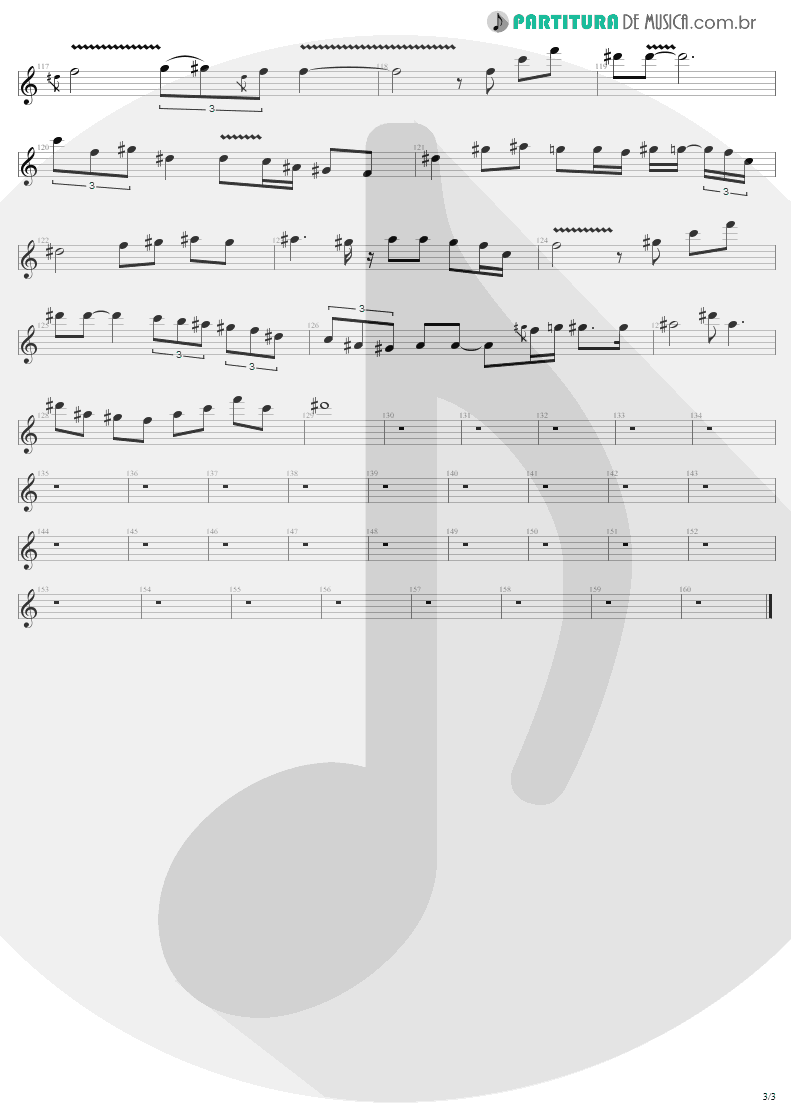 Partitura de musica de Guitarra Elétrica - Kings and Queens | Aerosmith | Draw the Line 1977 - pag 3