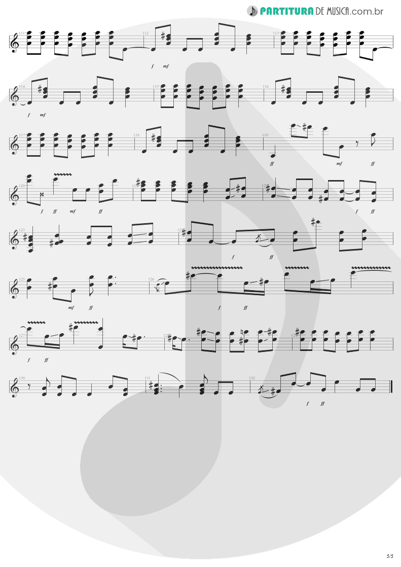 Partitura de musica de Guitarra Elétrica - Dude Looks Like A Lady | Aerosmith | Permanent Vacation 1987 - pag 5