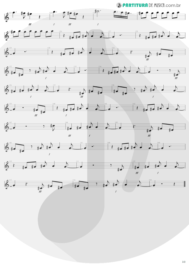 Partitura de musica de Canto - Water Song - Janie's Got A Gun | Aerosmith | Pump 1989 - pag 3