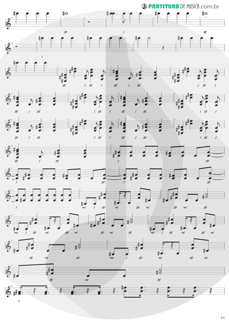 Partitura de musica de Guitarra Elétrica - Water Song - Janie's Got A Gun | Aerosmith | Pump 1989 - pag 3