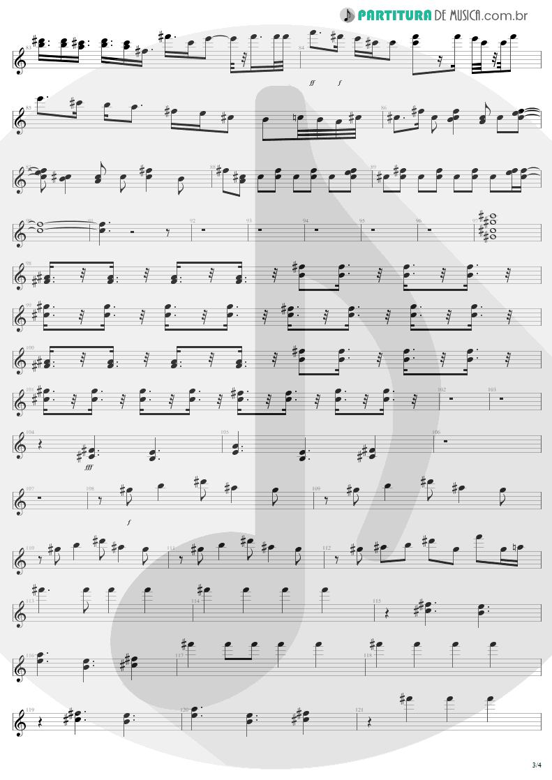 Partitura de musica de Guitarra Elétrica - Water Song - Janie's Got A Gun | Aerosmith | Pump 1989 - pag 3