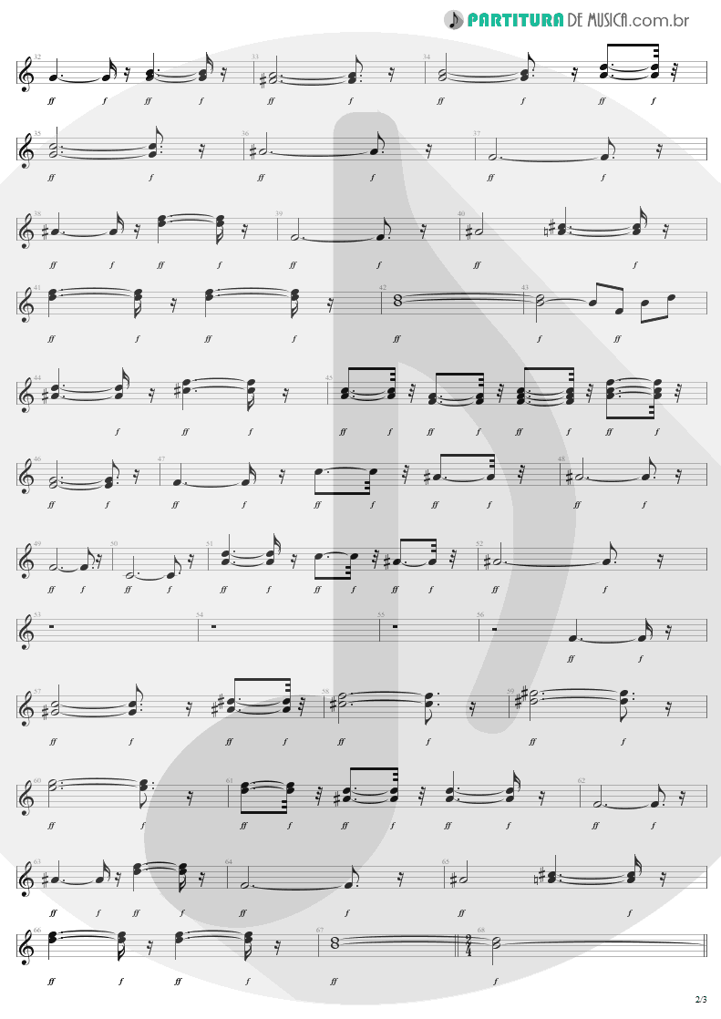 Partitura de musica de Guitarra Elétrica - What It Takes | Aerosmith | Pump 1989 - pag 2