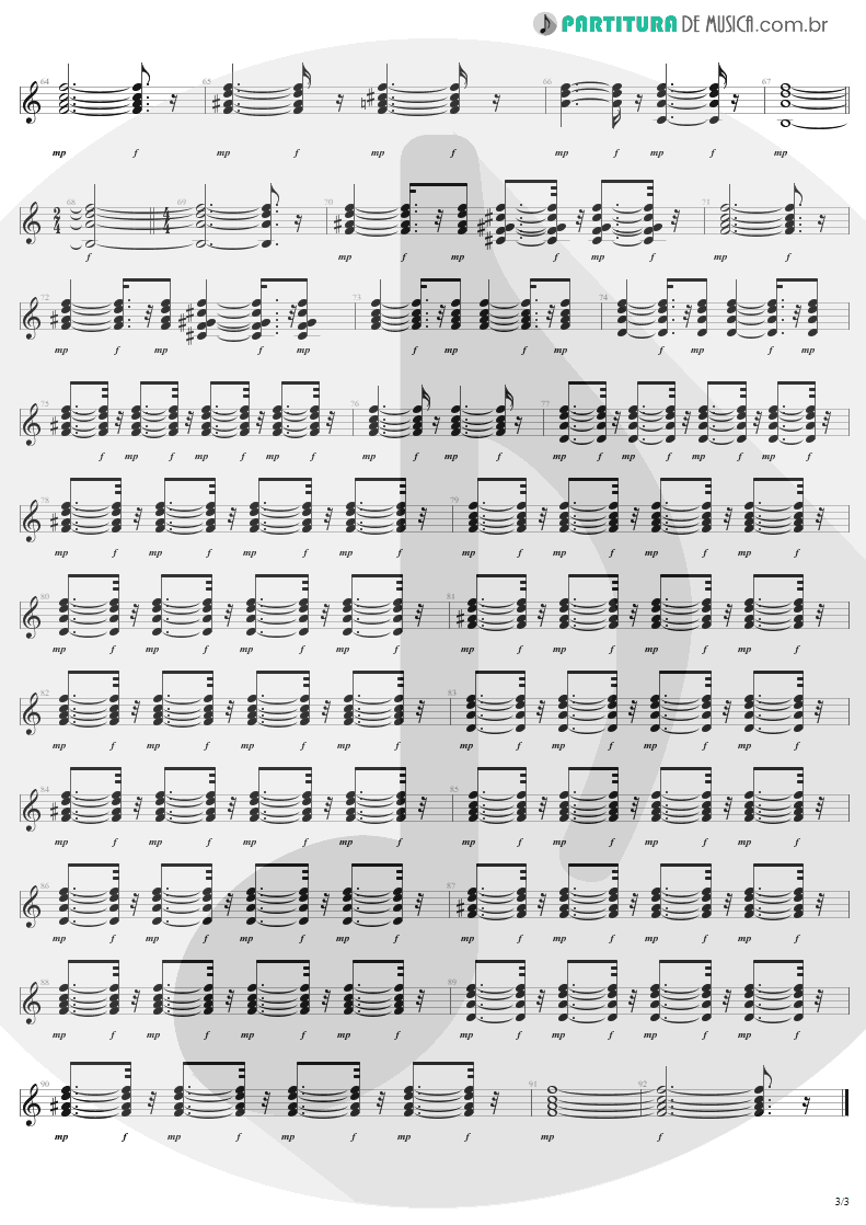 Partitura de musica de Guitarra Elétrica - What It Takes | Aerosmith | Pump 1989 - pag 3