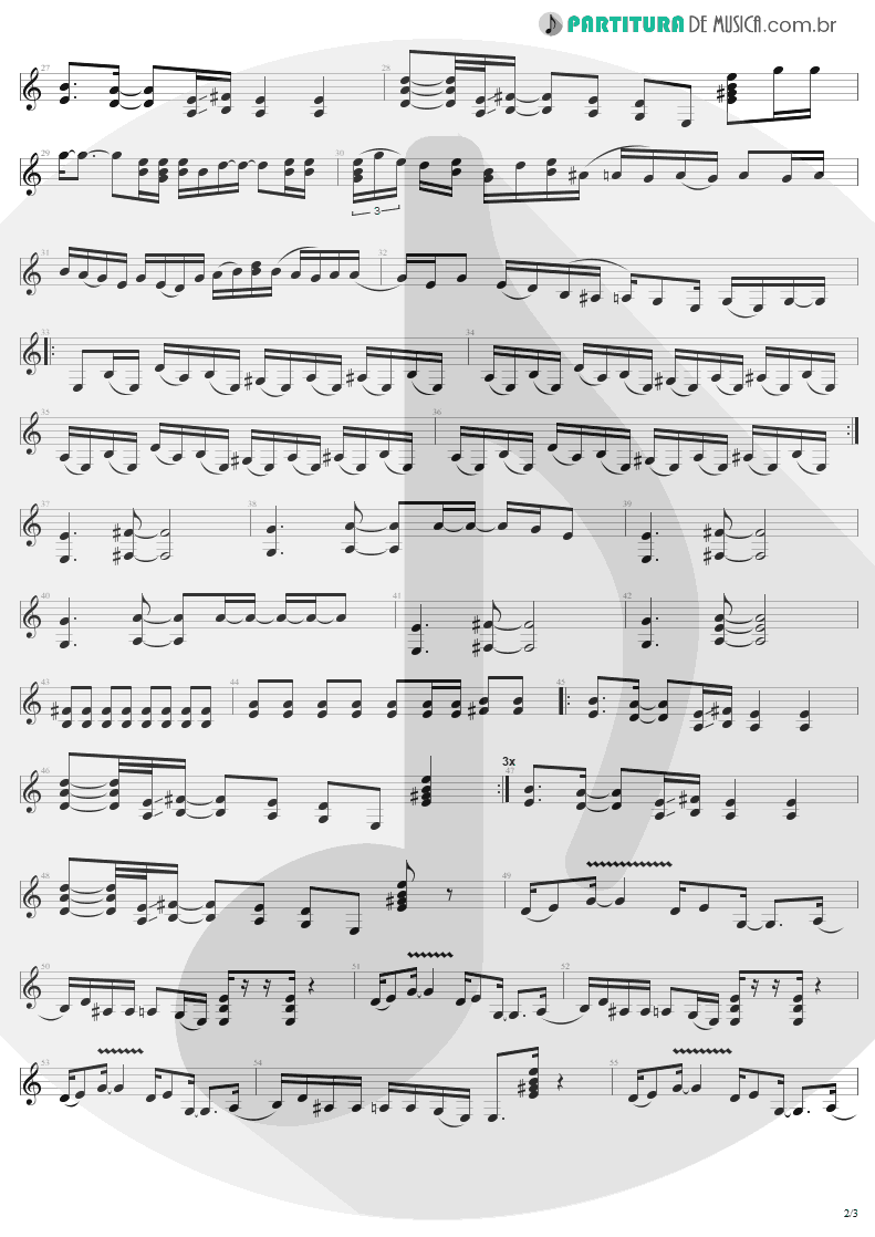 Partitura de musica de Guitarra Elétrica - Eat The Rich | Aerosmith | Get A Grip 1993 - pag 2