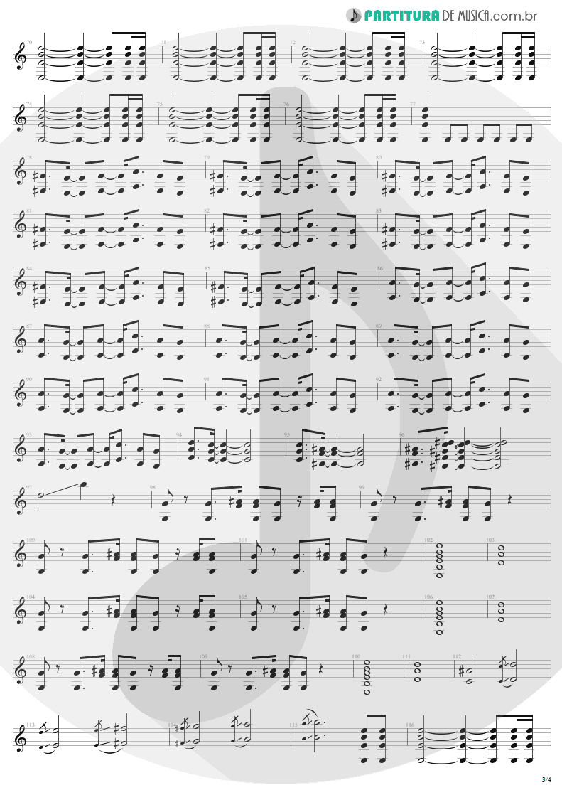 Partitura de musica de Guitarra Elétrica - Shut Up And Dance | Aerosmith | Get A Grip 1993 - pag 3