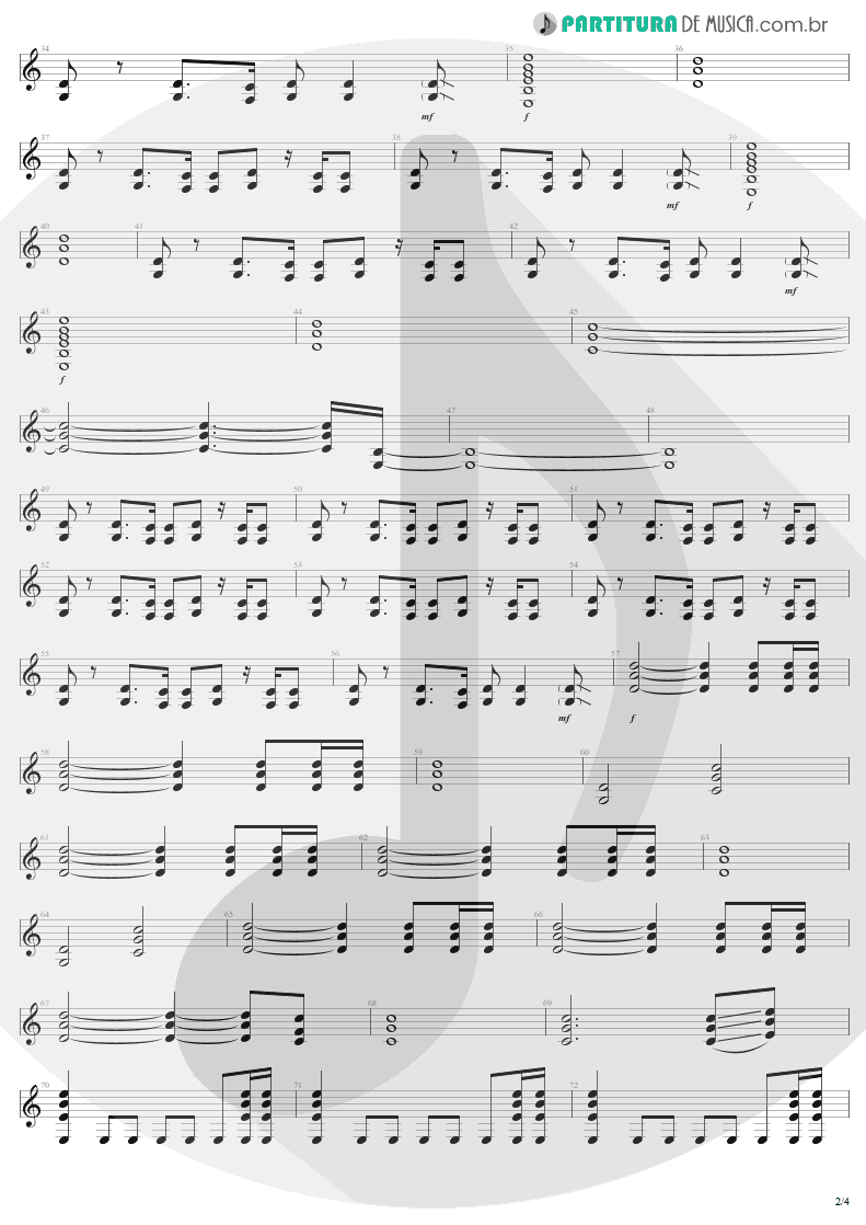 Partitura de musica de Guitarra Elétrica - Shut Up And Dance | Aerosmith | Get A Grip 1993 - pag 2