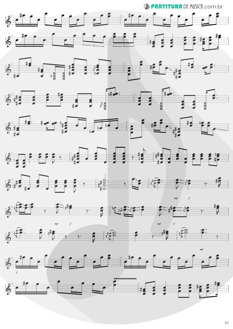 Partitura de musica de Guitarra Elétrica - Ain't That A Bitch | Aerosmith | Nine Lives 1997 - pag 2