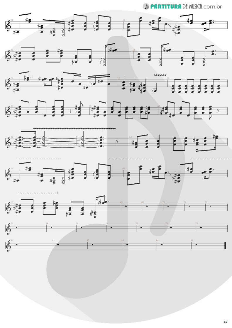 Partitura de musica de Guitarra Elétrica - Ain't That A Bitch | Aerosmith | Nine Lives 1997 - pag 3