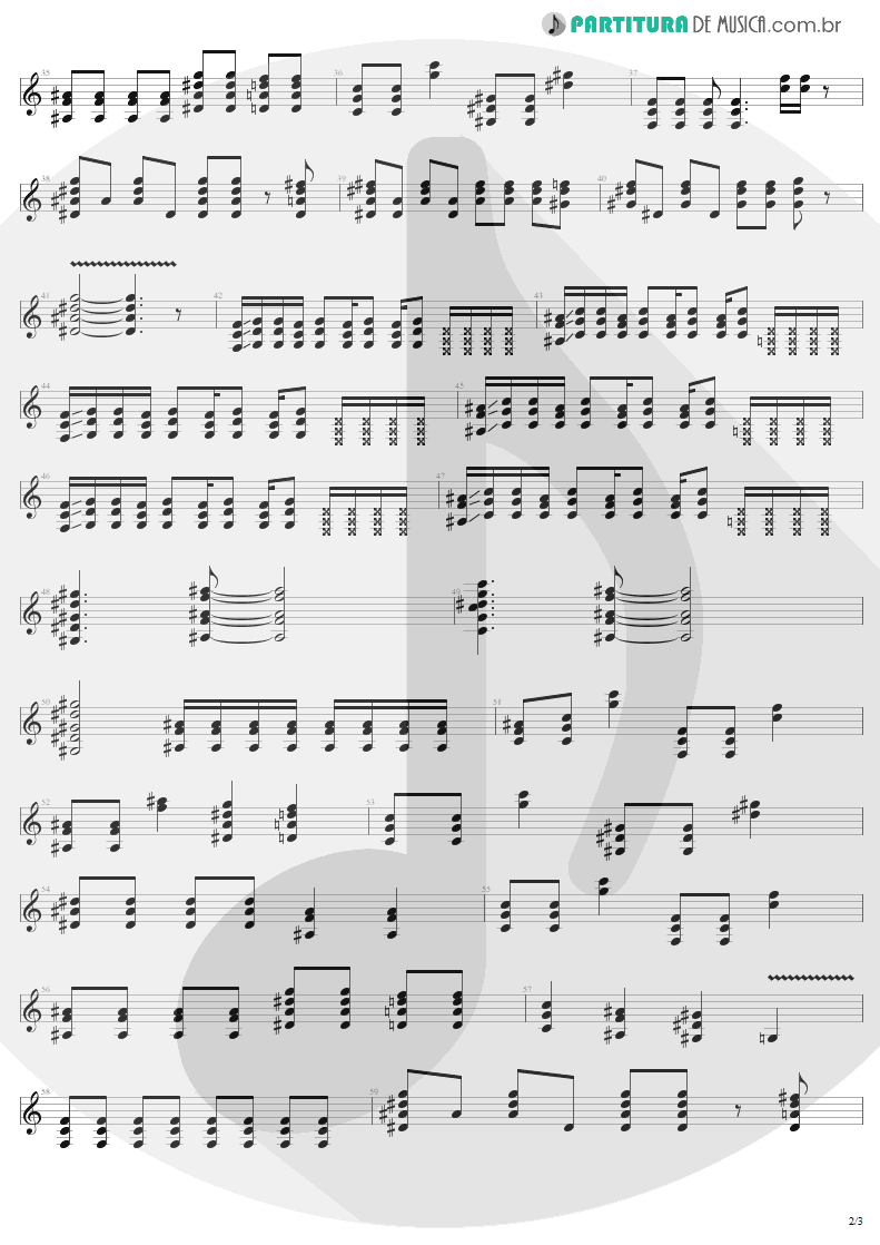 Partitura de musica de Guitarra Elétrica - Ain't That A Bitch | Aerosmith | Nine Lives 1997 - pag 2