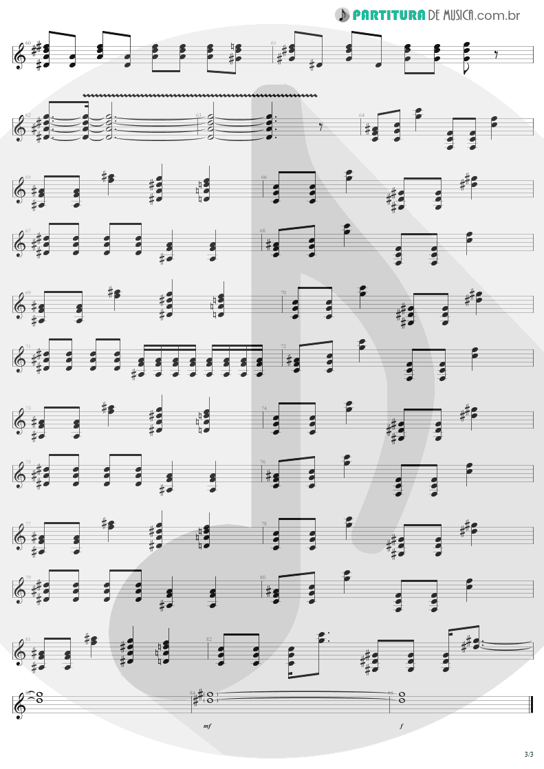 Partitura de musica de Guitarra Elétrica - Ain't That A Bitch | Aerosmith | Nine Lives 1997 - pag 3