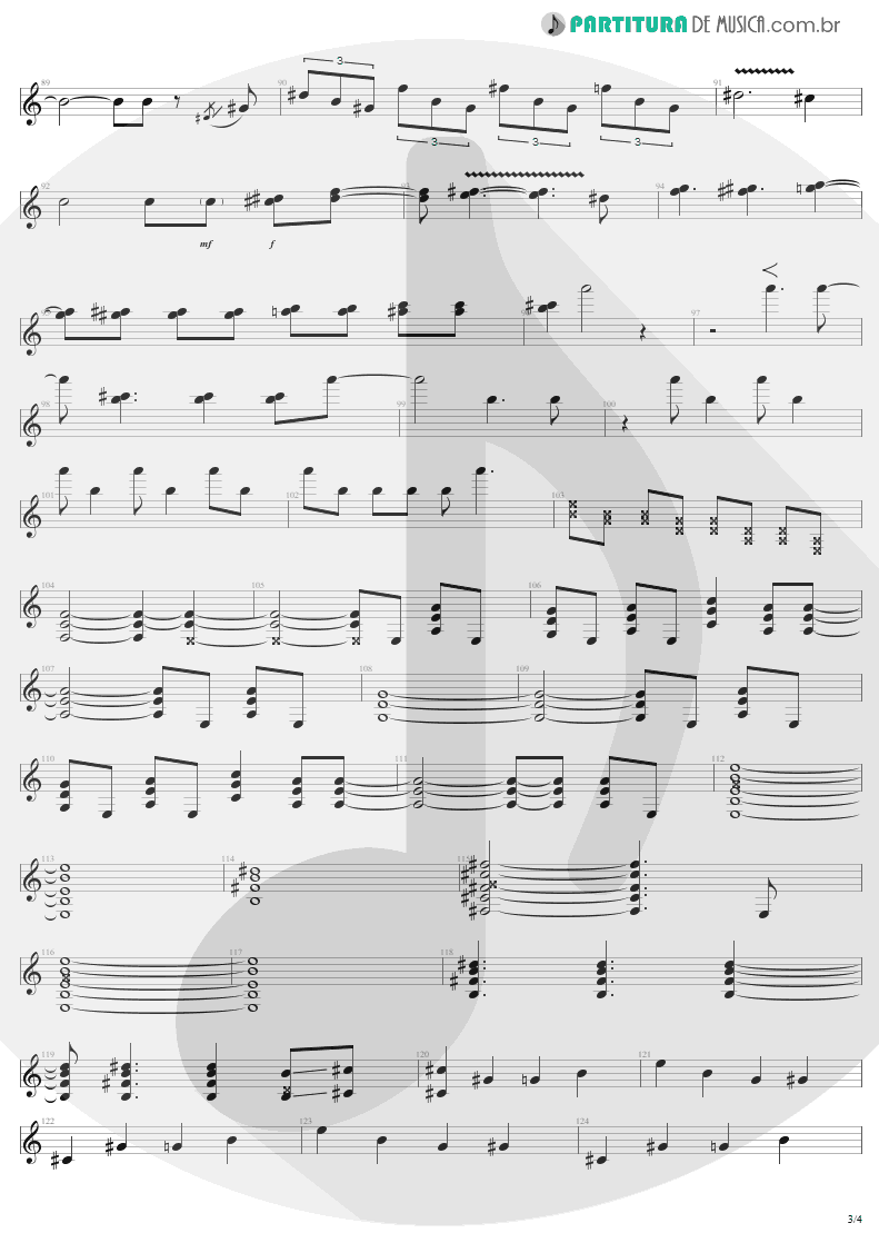 Partitura de musica de Guitarra Elétrica - Nine Lives | Aerosmith | Nine Lives 1997 - pag 3