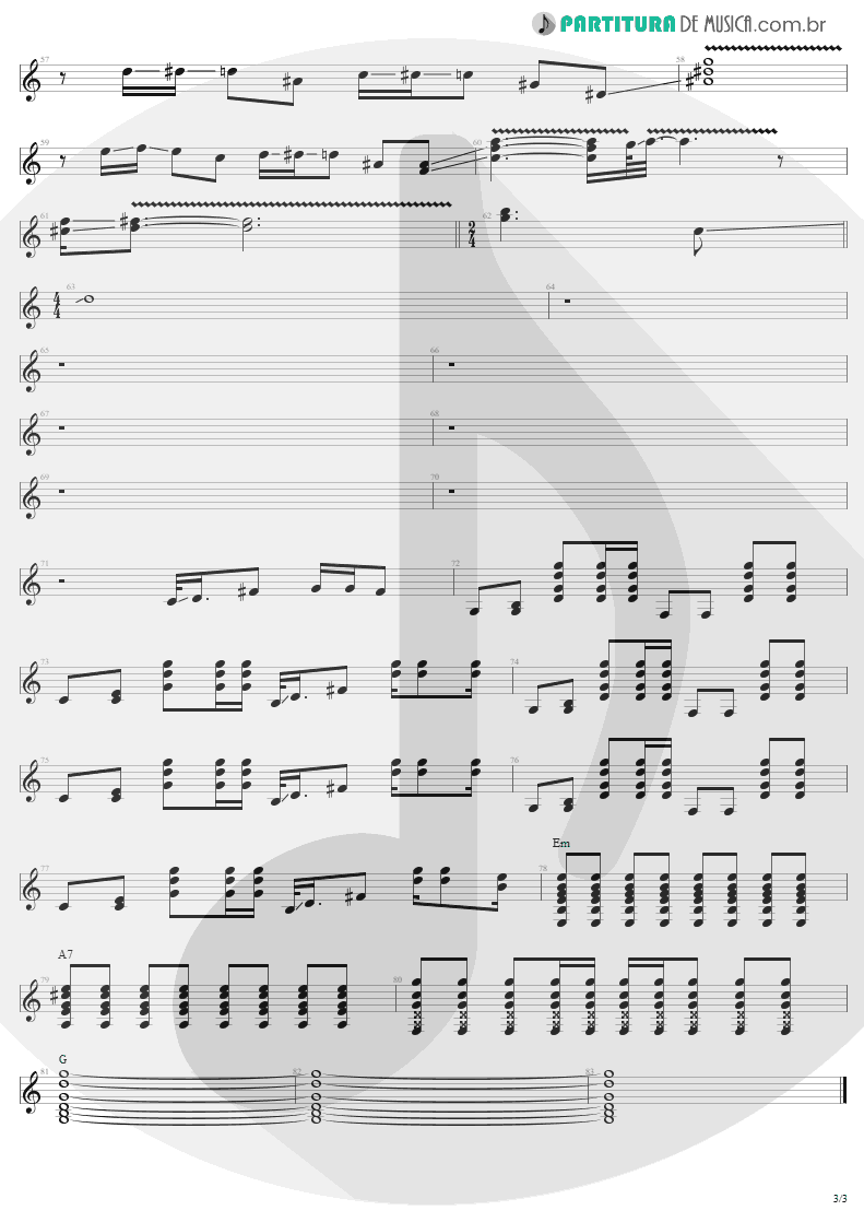 Partitura de musica de Guitarra Elétrica - Pink | Aerosmith | Nine Lives 1997 - pag 3