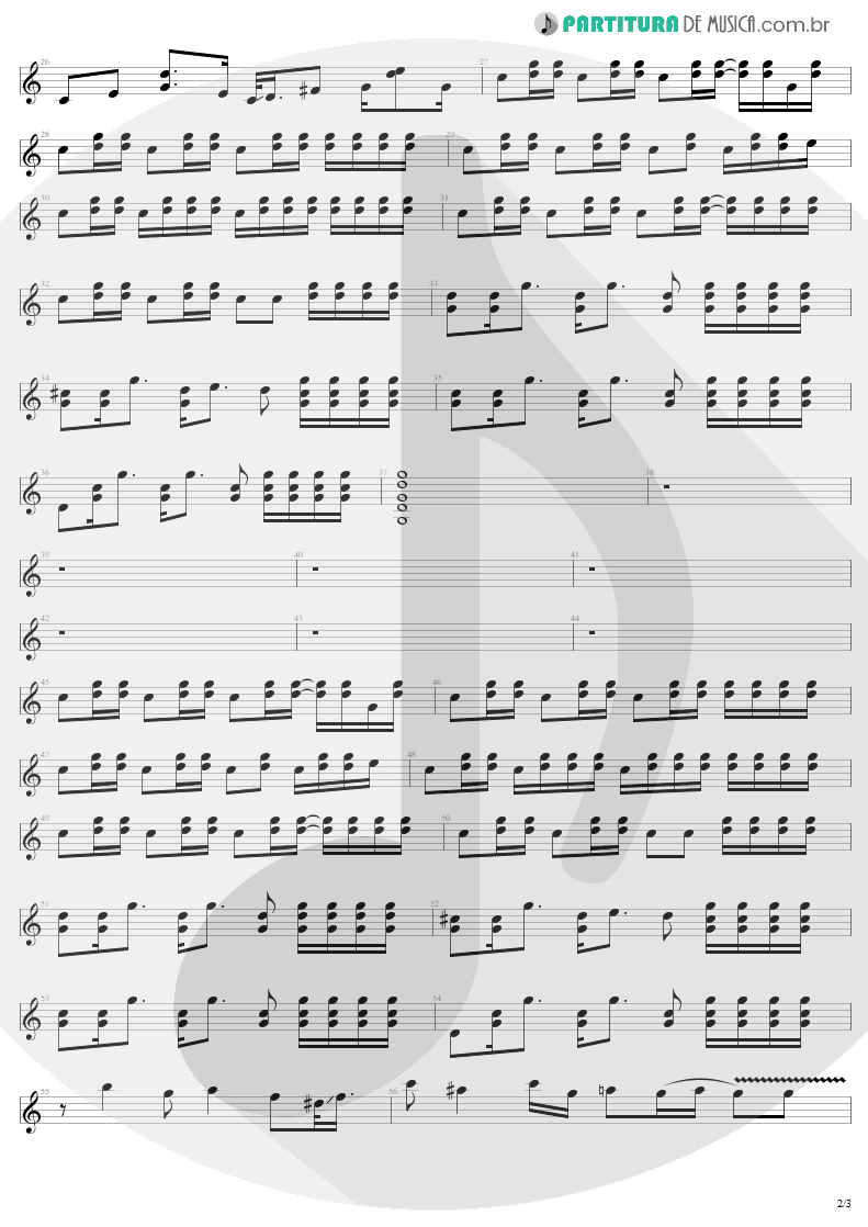 Partitura de musica de Guitarra Elétrica - Pink | Aerosmith | Nine Lives 1997 - pag 2