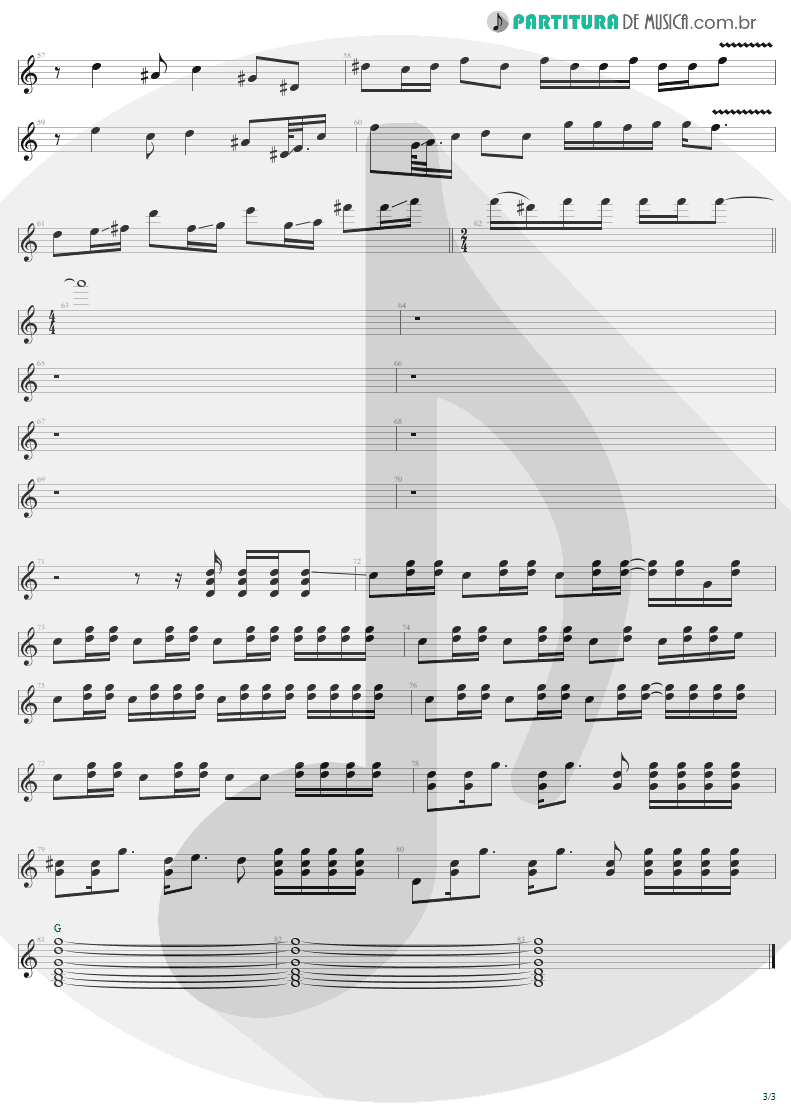 Partitura de musica de Guitarra Elétrica - Pink | Aerosmith | Nine Lives 1997 - pag 3