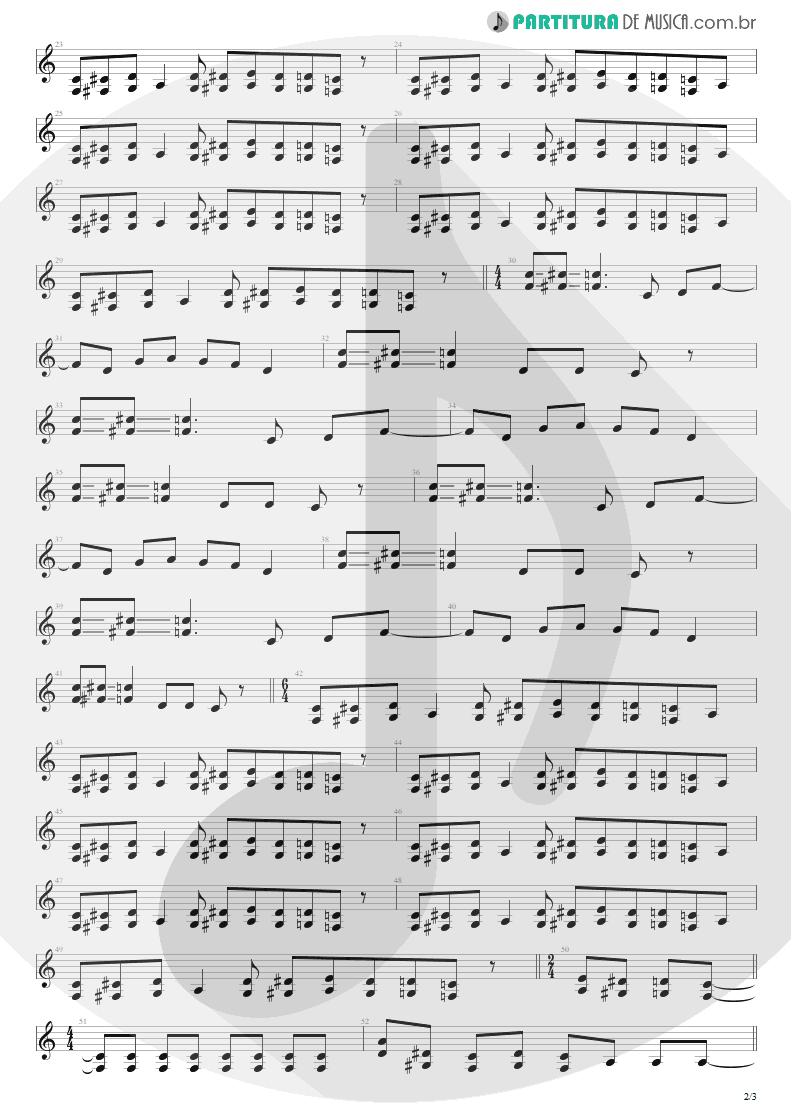 Partitura de musica de Guitarra Elétrica - Dam That River | Alice in Chains | Dirt 1992 - pag 2