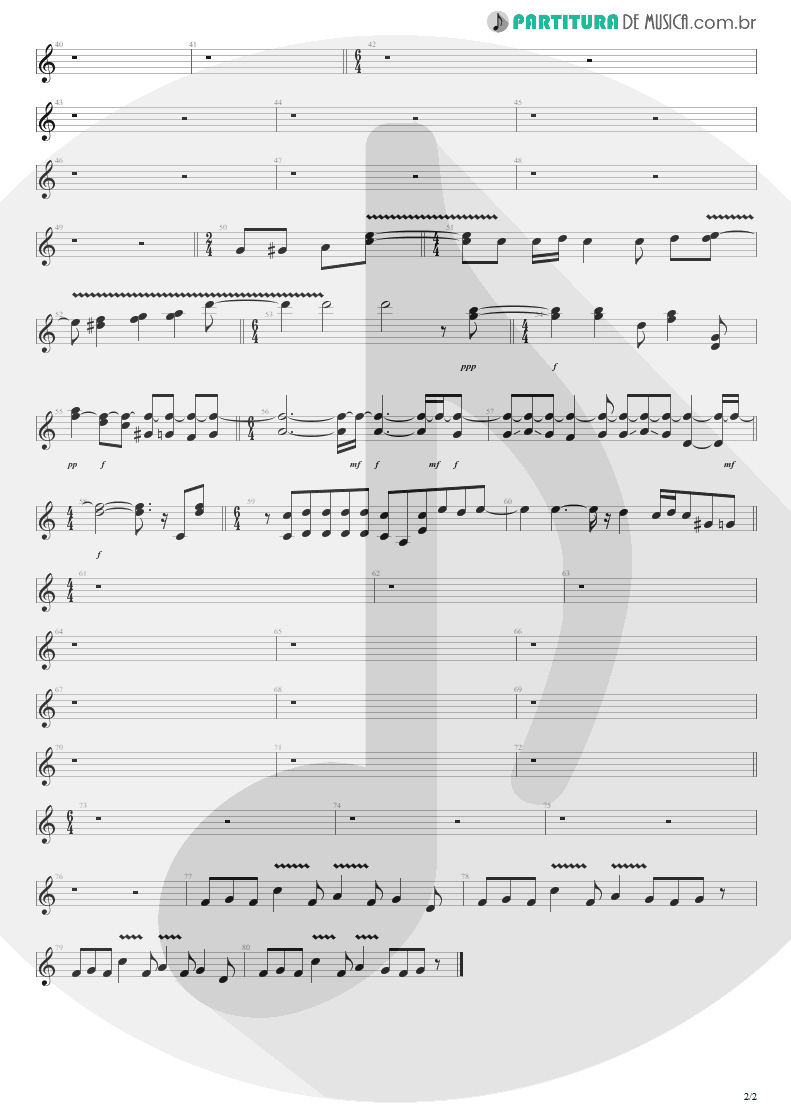 Partitura de musica de Guitarra Elétrica - Dam That River | Alice in Chains | Dirt 1992 - pag 2