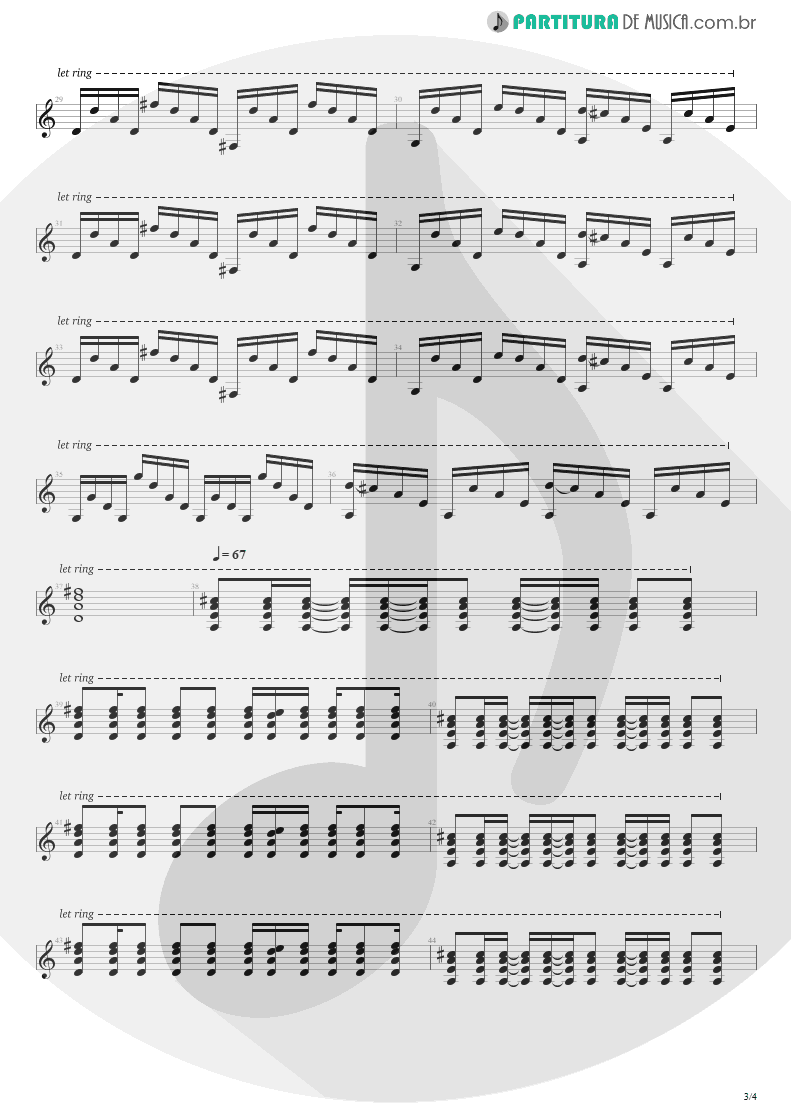 Partitura de musica de Violão - Don't Follow | Alice in Chains | Jar of Flies 1994 - pag 3