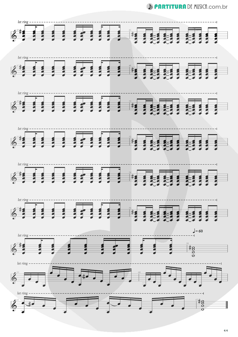 Partitura de musica de Violão - Don't Follow | Alice in Chains | Jar of Flies 1994 - pag 4