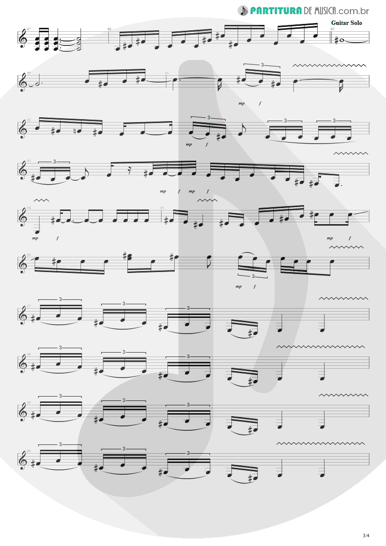 Partitura de musica de Guitarra Elétrica - I Stay Away | Alice in Chains | Jar of Flies 1994 - pag 3