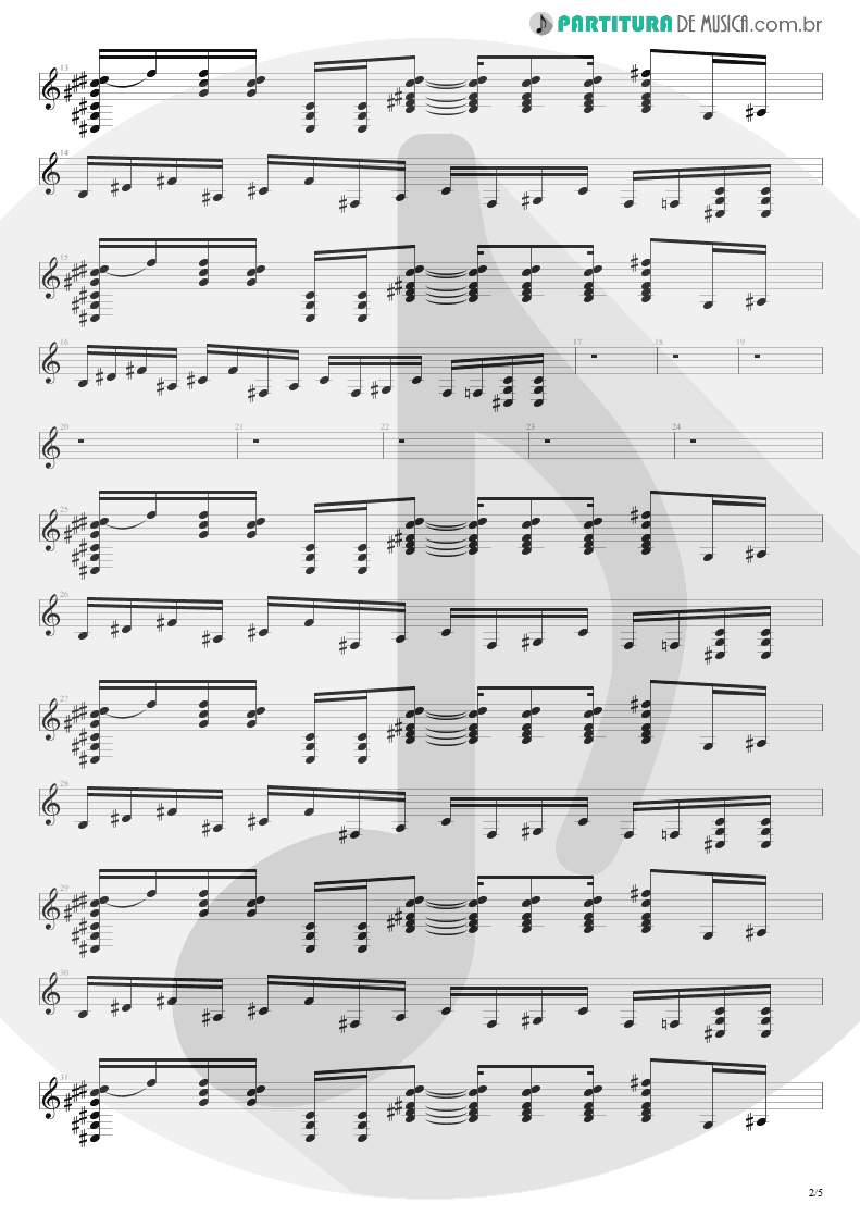 Partitura de musica de Violão - I Stay Away | Alice in Chains | Jar of Flies 1994 - pag 2