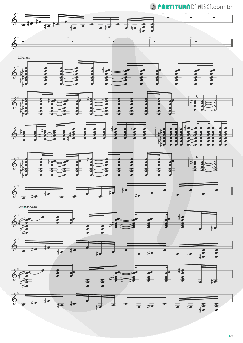 Partitura de musica de Violão - I Stay Away | Alice in Chains | Jar of Flies 1994 - pag 3