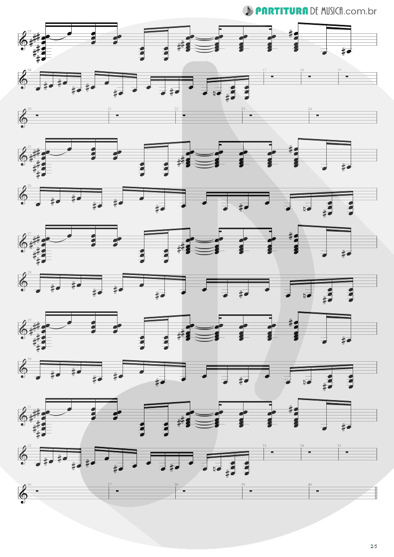 Partitura de musica de Violão - I Stay Away | Alice in Chains | Jar of Flies 1994 - pag 2