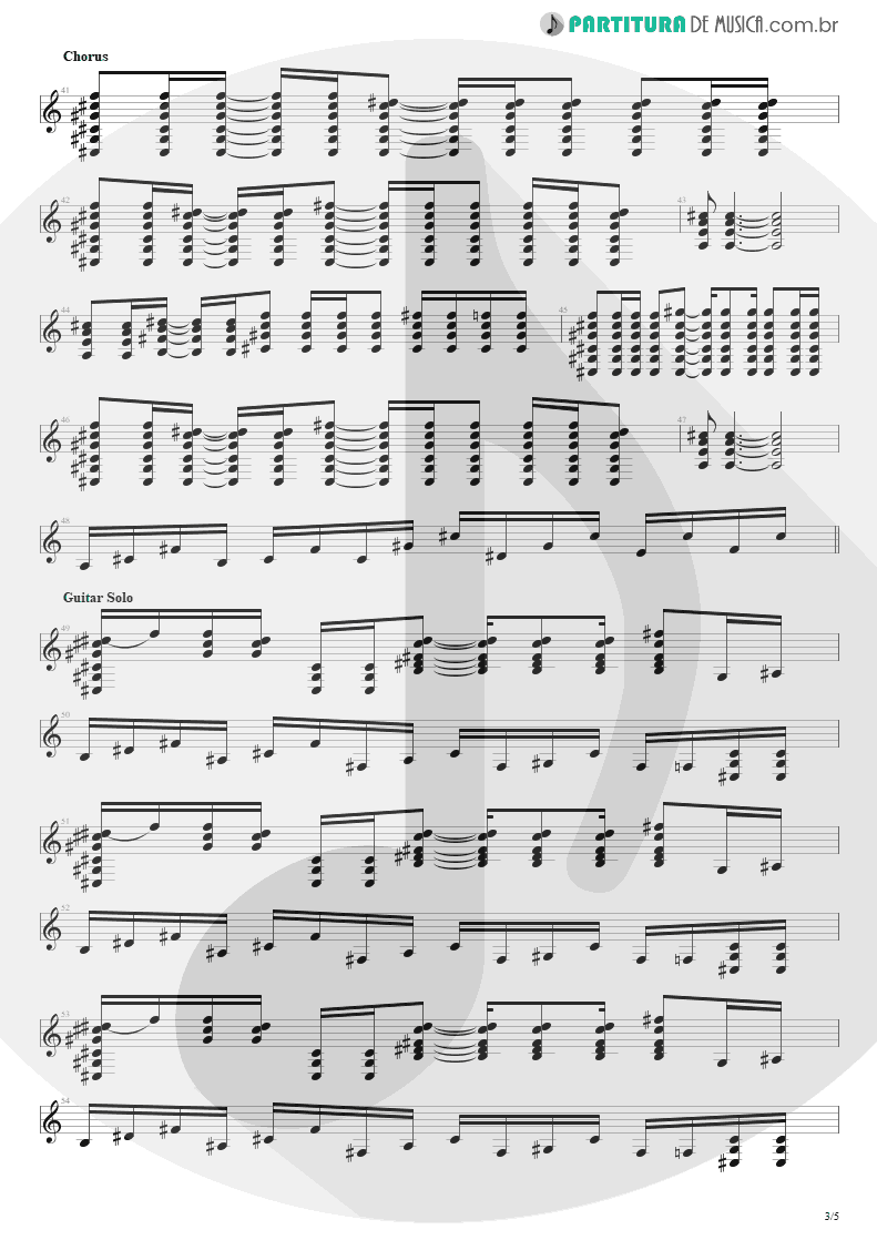 Partitura de musica de Violão - I Stay Away | Alice in Chains | Jar of Flies 1994 - pag 3