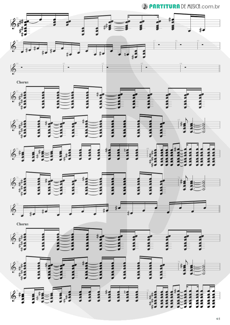 Partitura de musica de Violão - I Stay Away | Alice in Chains | Jar of Flies 1994 - pag 4