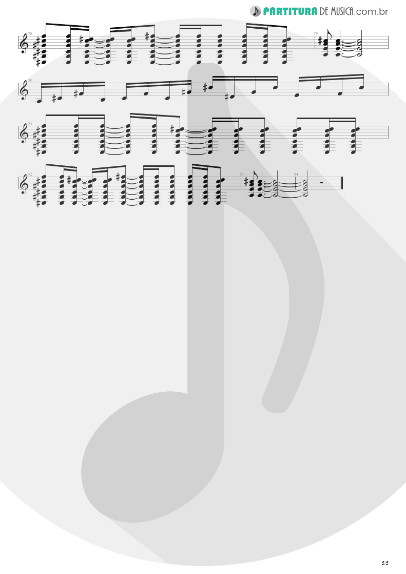 Partitura de musica de Violão - I Stay Away | Alice in Chains | Jar of Flies 1994 - pag 5