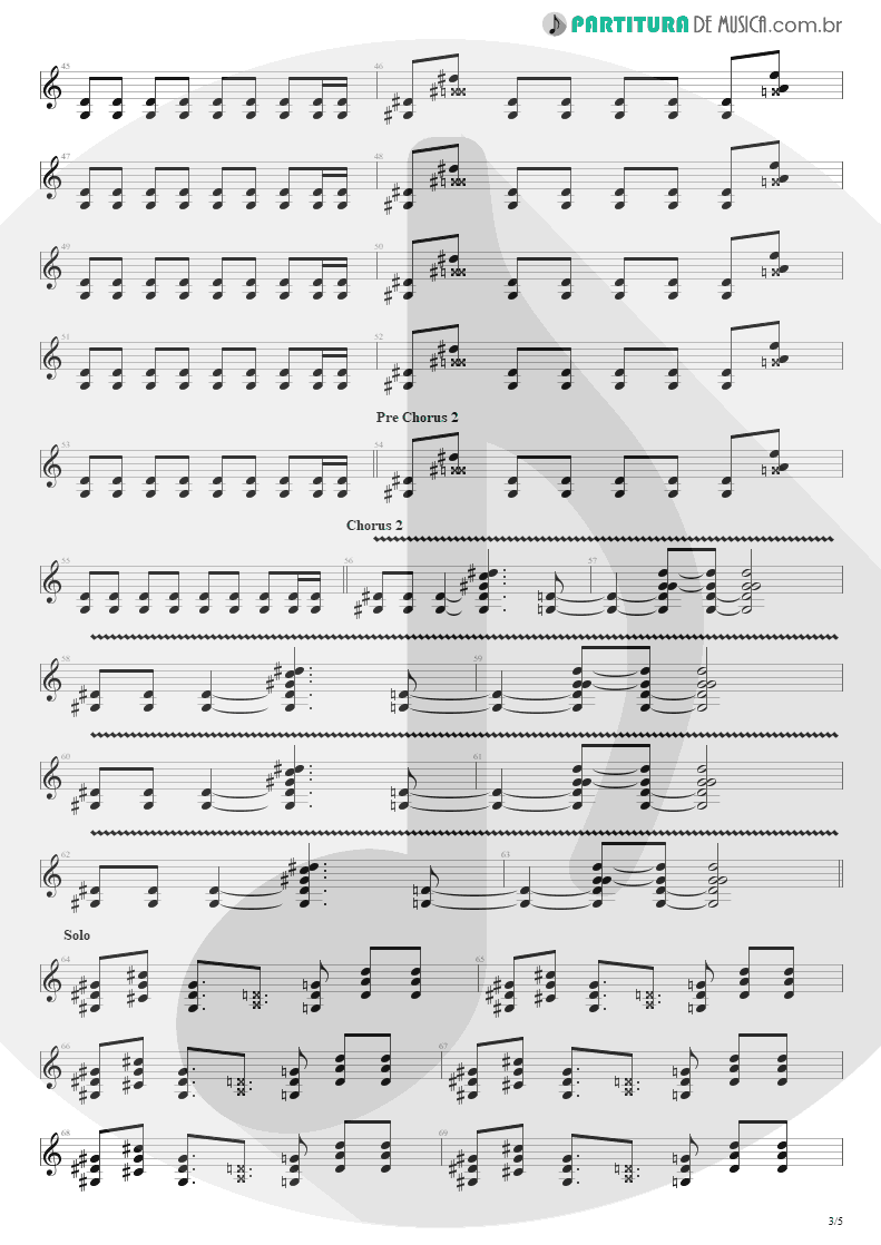 Partitura de musica de Guitarra Elétrica - Again | Alice in Chains | Alice in Chains 1995 - pag 3