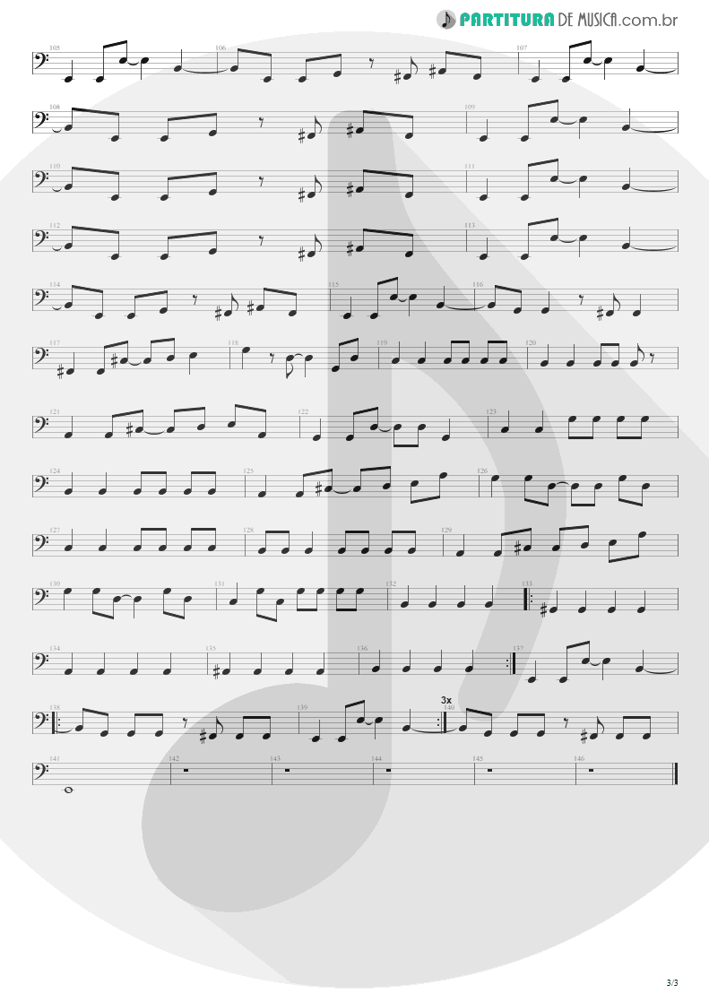 Partitura de musica de Baixo Elétrico - Heaven Beside You | Alice in Chains | Alice in Chains 1995 - pag 3