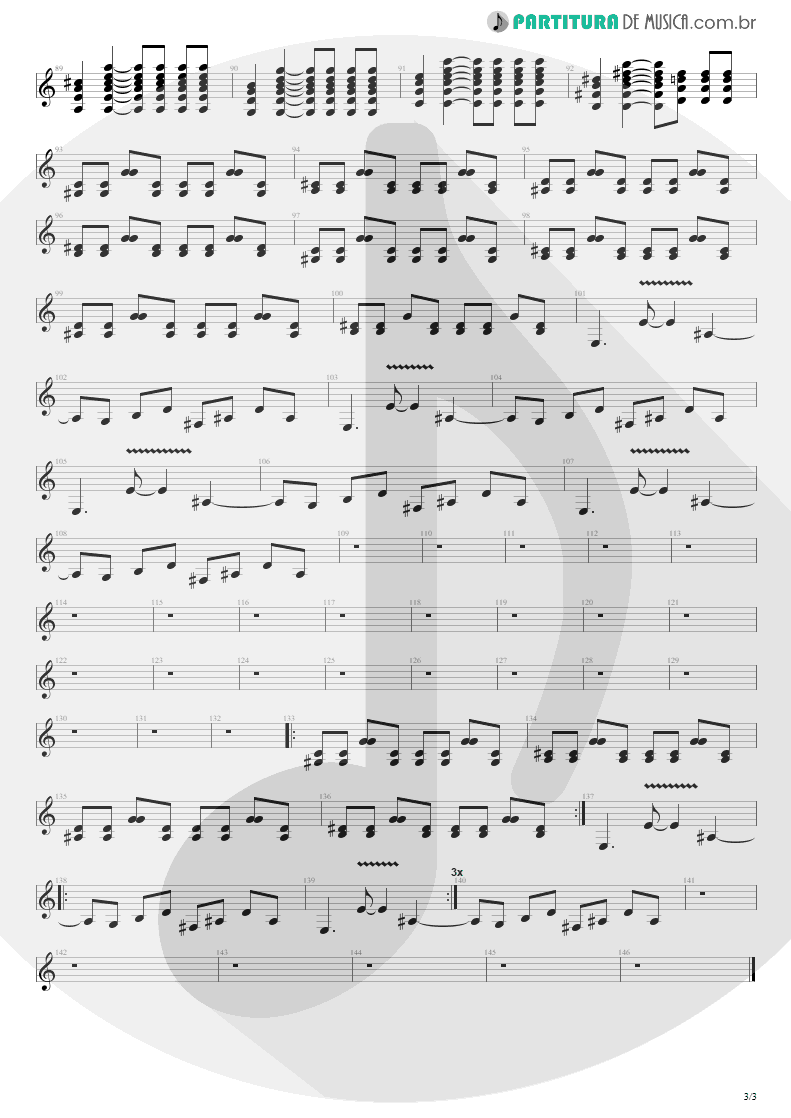 Partitura de musica de Guitarra Elétrica - Heaven Beside You | Alice in Chains | Alice in Chains 1995 - pag 3