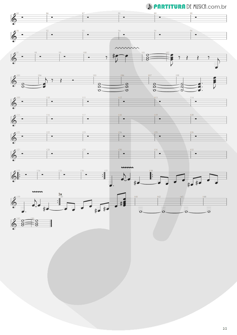 Partitura de musica de Guitarra Elétrica - Heaven Beside You | Alice in Chains | Alice in Chains 1995 - pag 2