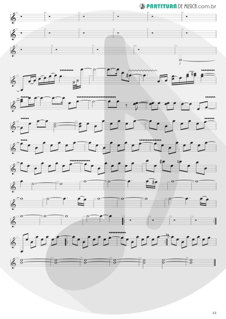 Partitura de musica de Guitarra Elétrica - Heaven Beside You | Alice in Chains | Alice in Chains 1995 - pag 2