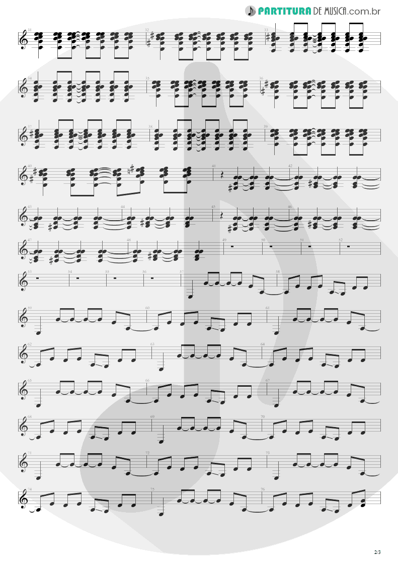 Partitura de musica de Violão - Heaven Beside You | Alice in Chains | Alice in Chains 1995 - pag 2