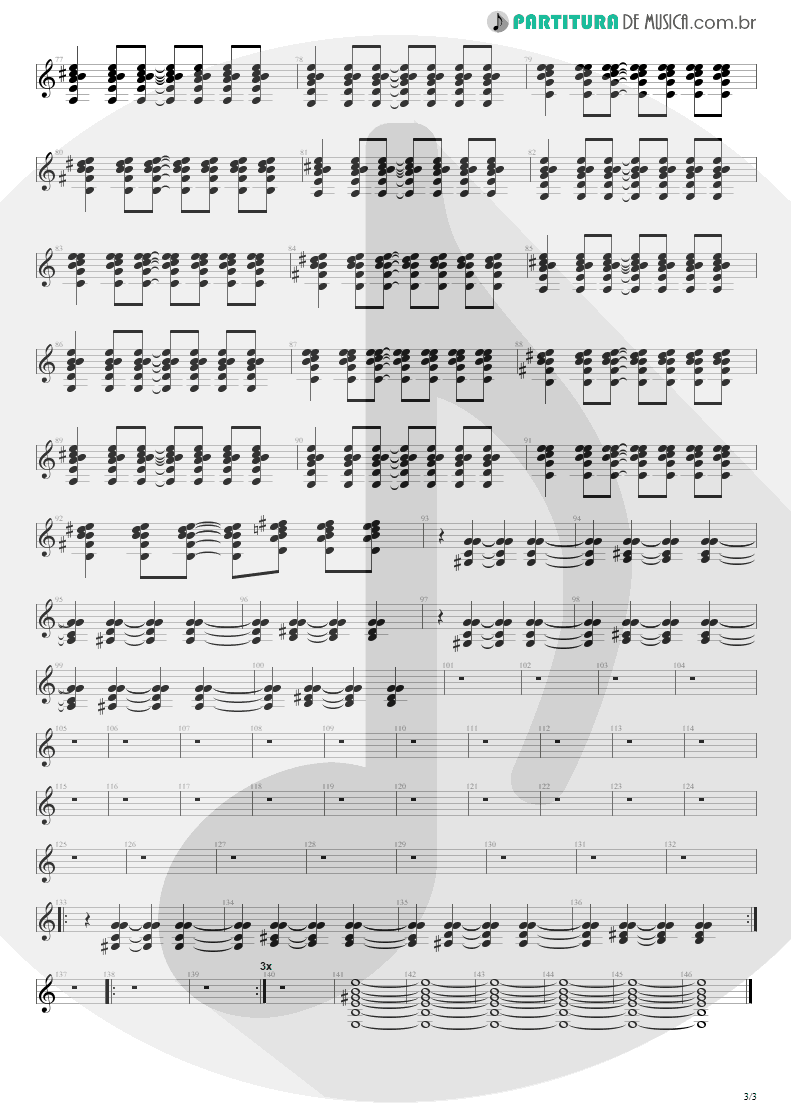 Partitura de musica de Violão - Heaven Beside You | Alice in Chains | Alice in Chains 1995 - pag 3
