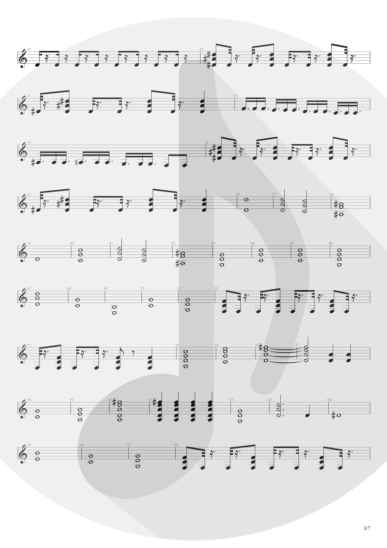 Partitura de musica de Guitarra Elétrica - Streets Of Tomorrow | Angra | Angels Cry 1993 - pag 3