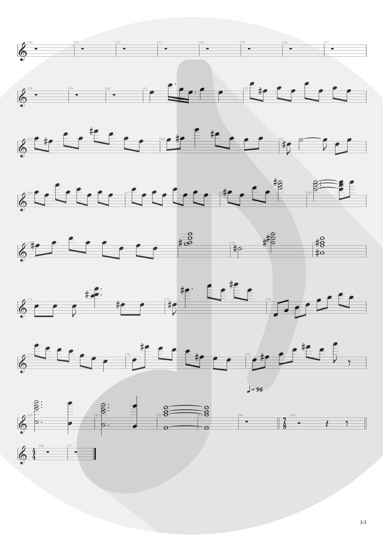 Partitura de musica de Órgão - Streets Of Tomorrow | Angra | Angels Cry 1993 - pag 3