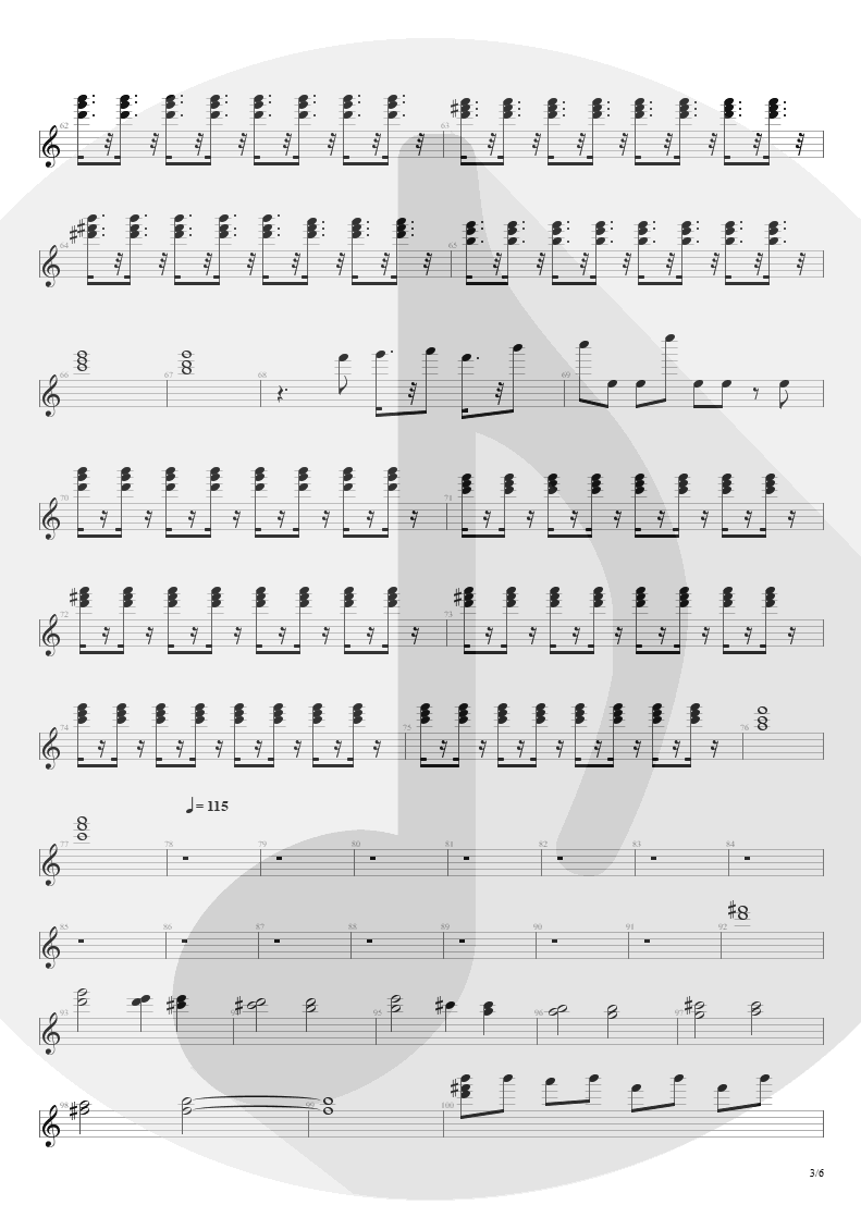 Partitura de musica de Teclado - Streets Of Tomorrow | Angra | Angels Cry 1993 - pag 3