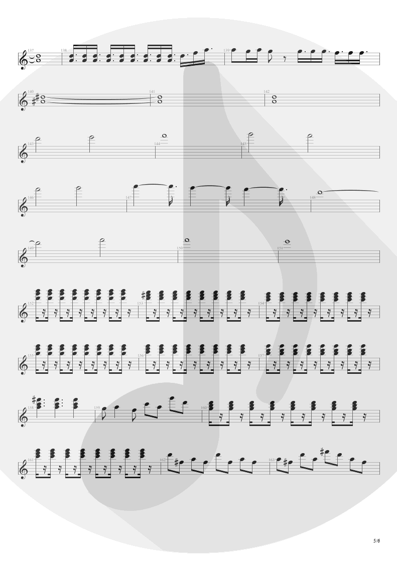 Partitura de musica de Teclado - Streets Of Tomorrow | Angra | Angels Cry 1993 - pag 5