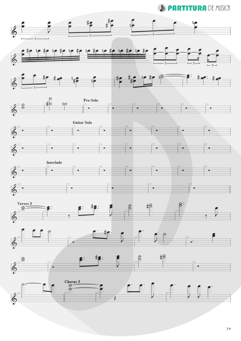 Partitura de musica de Canto - Nothing To Say | Angra | Holy Land 1996 - pag 3