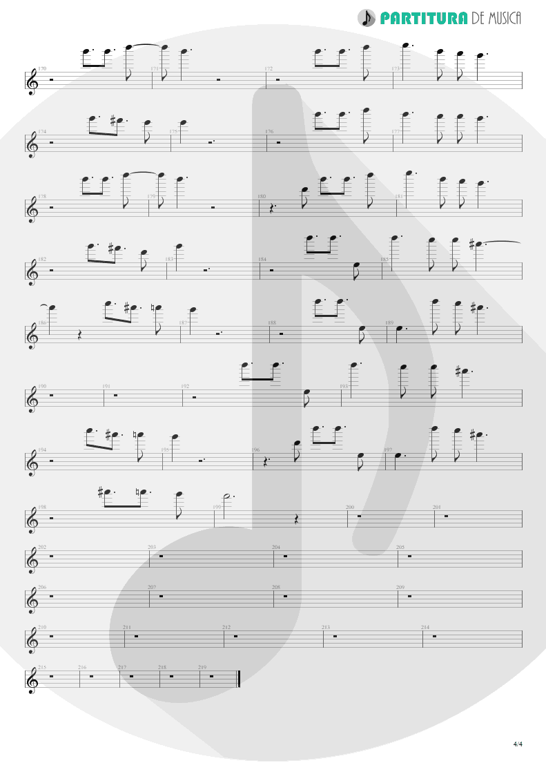 Partitura de musica de Canto - Nothing To Say | Angra | Holy Land 1996 - pag 4