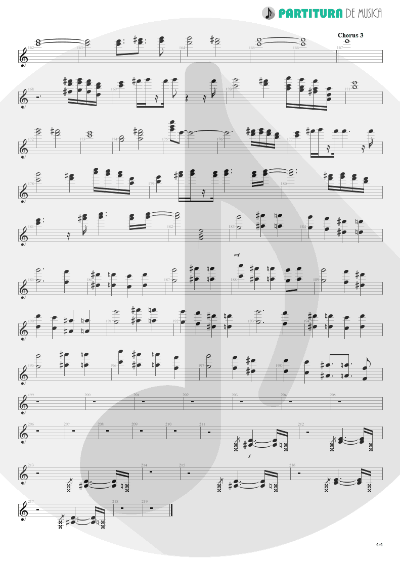 Partitura de musica de Teclado - Nothing To Say | Angra | Holy Land 1996 - pag 4