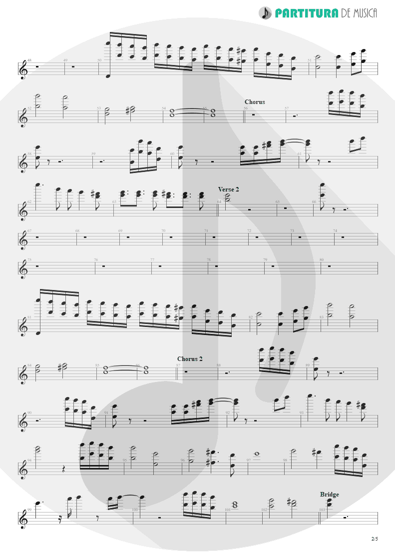 Partitura de musica de Teclado - Nothing To Say | Angra | Holy Land 1996 - pag 2